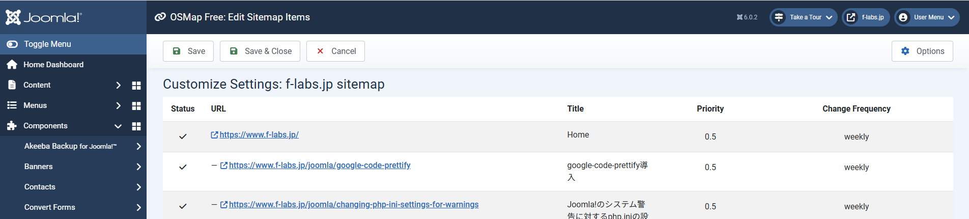 Menu読み取り後、リンクが表示 Menu読み取り後、リンクが表示