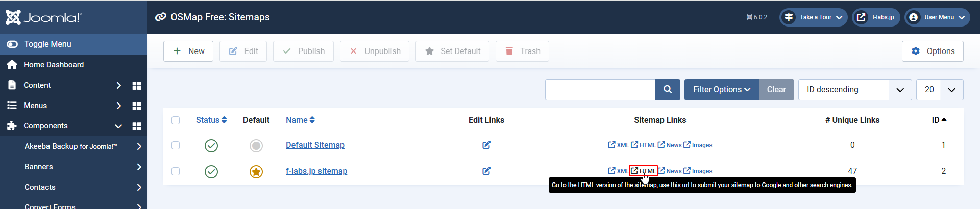 HTMLをクリック HTMLをクリック