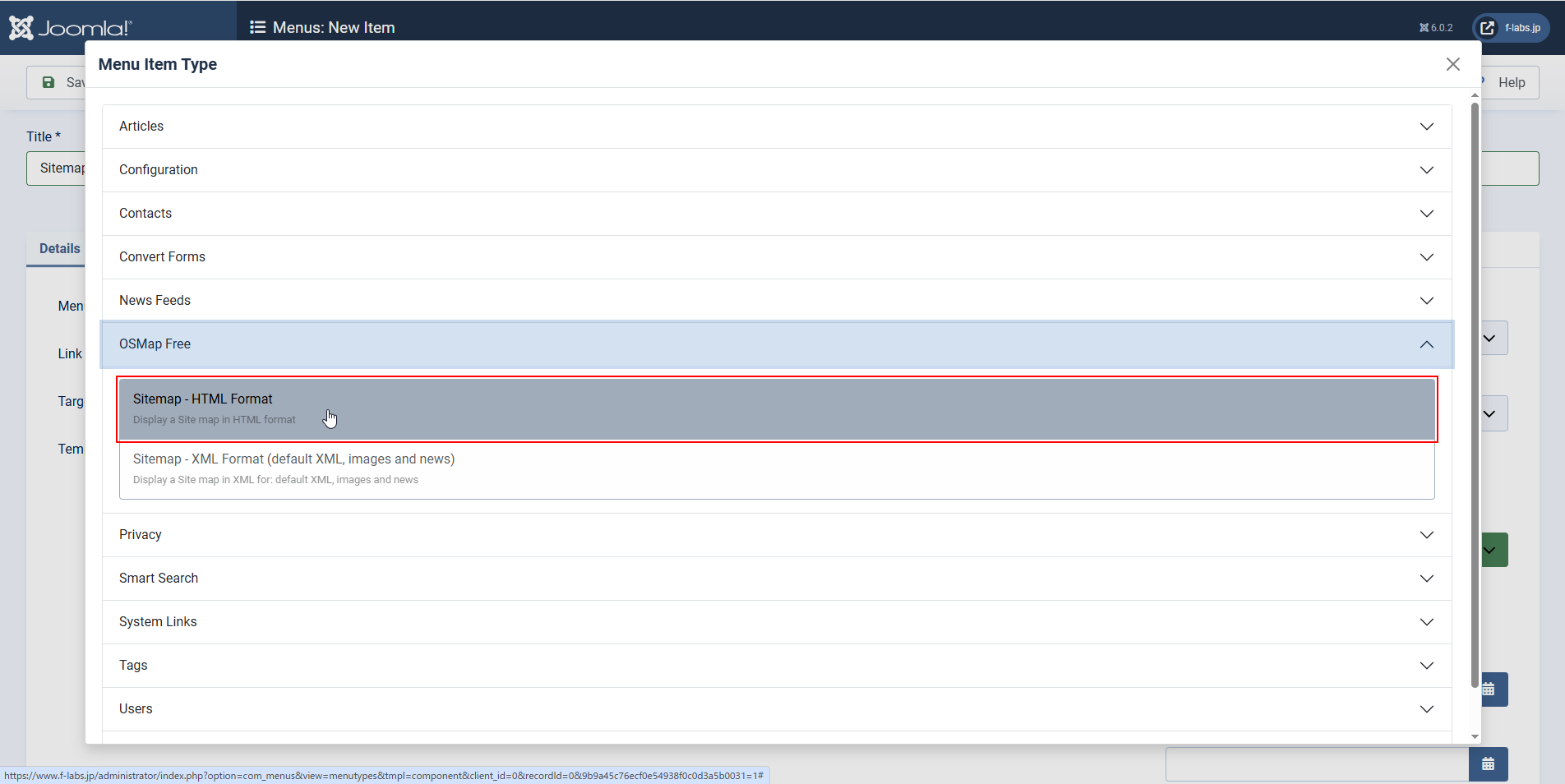 Sitemap -HTML Formatをクリック Sitemap -HTML Formatをクリック